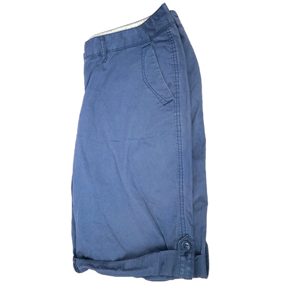 Eddie Bauer Pants - Eddie Bauer Navy Blue Bermuda Shorts Size 15 Roll Tab 38" waist